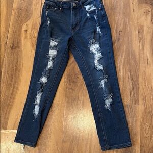 "Almost Famous "Distressed Blue Jeans